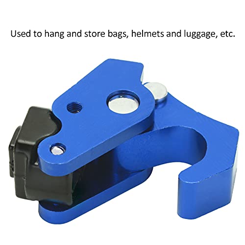 Acouto Helmet Luggage Hanger for Motorcycle, Motorcycle Helmet Hook Universal Claw Shaped Motorcycle Hook CNC Aluminum Alloy Scooter Helmet Bag Luggage Hook Hanger Carry Holder(Blue)