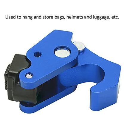 Acouto Helmet Luggage Hanger for Motorcycle, Motorcycle Helmet Hook Universal Claw Shaped Motorcycle Hook CNC Aluminum Alloy Scooter Helmet Bag Luggage Hook Hanger Carry Holder(Blue)