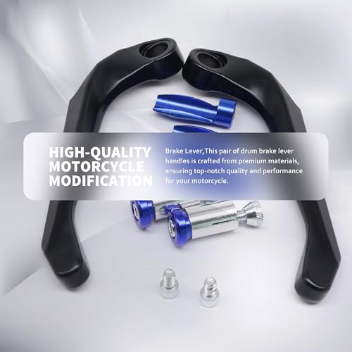 7/8inch Universal 22MM CNC Handlebar Brake Clutch Lever Hand Guard Protector for Motorcycle (Blue)