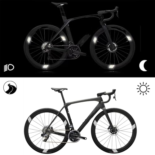 42Pcs Reflective Stickers, Reflective Decals Multi Shapes Kit, Waterproof Outdoor Safety Warning Reflective Stickers, Night Visibility Adhesive Stickers for Helmet, Bicycle, Car & Stroller