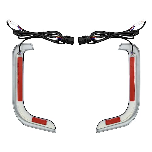Motorcycle Lower Fairing Lights with LED Accent Turn Signals Running Lights Compatible with Harley Touring Electra Glide Street Glide Road Glide Tri Glide 2006-2013 (Smoke)