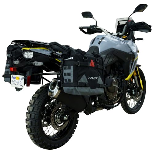 TUSK Pannier Racks Pilot Pannier Bags Black/Grey for Suzuki V-Strom 800DE 2023-2024