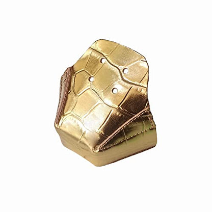 100% Real Cowhide | Toe Cap Guard Protectors | Roller Skate Derby Speed 1 Pair(Golden) - color: Golden