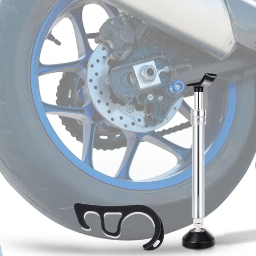 Motorcycle Rear Stand Lift Wheel Stands, Quick-Adjust Electroplated Finish Stand with Brake Holder Universal for Ninja Gixxer CBR ZX6R R6 R7 MT07 All Most Sportbikes Supersports Naked Dirt Pit Bikes