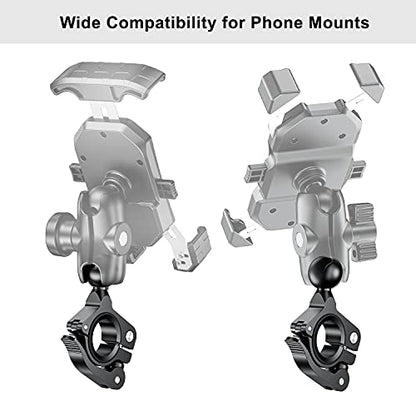 iMESTOU 1" Ball Adapter for Handlebars, Aluminium 1 inch Handlebar Ball Base Work with Ram Bike Phone Mounts (1)
