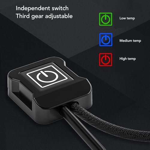 Motorcycle Heated Grip Cover, Water 3 Temperature Setting Motorcycle Handlebar Heated Pad Heater Sleeve