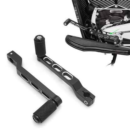 Defiance Road Glide floorboards for Harley bagger street electra glide road king softail Fatboy FLST models include heel-toe shifter Lever Footpegs highway footrests (Edge Cut) - color: Edge Cut