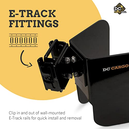 DC Cargo Mall 4-Pack, Motorcycle E-Track Wheel Chock, Black – E-Track Wheel Chock for Dirt Bikes – Supports Tires up to 6” Wide – E-Track Accessories - size: 4-pack