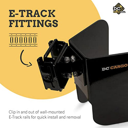 DC Cargo Mall 2-Pack, Motorcycle E-Track Wheel Chock, Black – E-Track Wheel Chock for Dirt Bikes – Supports Tires up to 6” Wide – E-Track Accessories - size: 2-pack