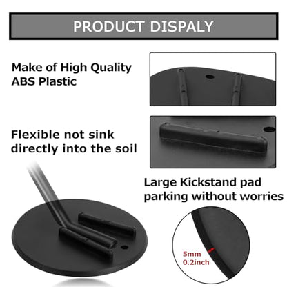 PSLER Motorcycle Kickstand Pad Kick Stand Coaster Puck Parking Stand Support Plate Helps Park Your Bike on Hot Pavement Grass Soft Ground