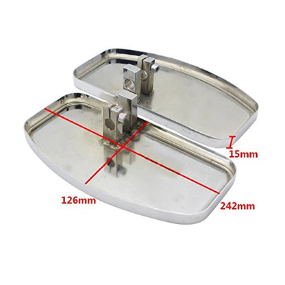 Motorcycle Floorboard Front/Rear passenger foot pegs for Honda Magna VF250/VT250/VF750 1994-2013 Yamaha V-STAR DragStar XVS 650 / Virago XV125/250/400 Pair - size: Front