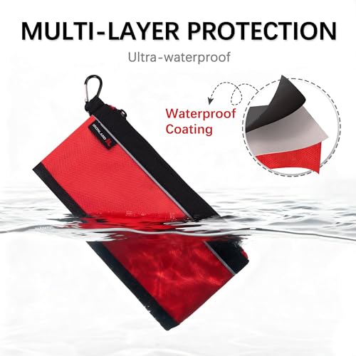 IRONLAND Small Tool Pouches with Zipper Premium Small Tool Bags Waterproof 1680D Pouch Bags for Men Multipurpose Storage Organizer Premium Heavy duty 4 Pack pencil bag - size: 4 Pack Combo