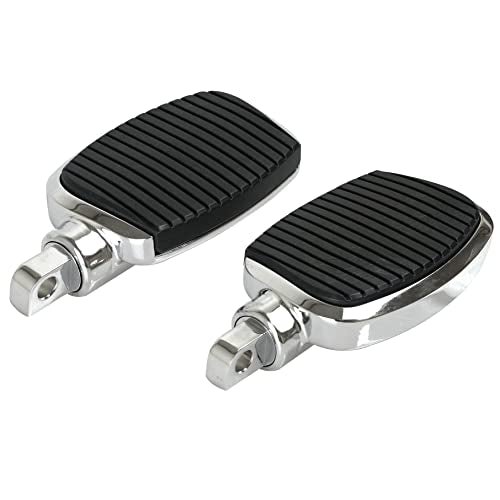 Motorcycle Passenger Mini Board Floorboards Footpegs Pedals Footrests Highway Pegs with Anti-Slip Rubber Universal for Harley Davidson Dyna Touring Honda Suzuki Yamaha Triumph (Chrome) - color: Chrome