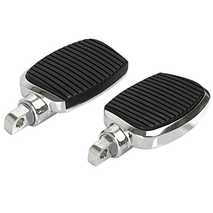 Motorcycle Passenger Mini Board Floorboards Footpegs Pedals Footrests Highway Pegs with Anti-Slip Rubber Universal for Harley Davidson Dyna Touring Honda Suzuki Yamaha Triumph (Chrome) - color: Chrome