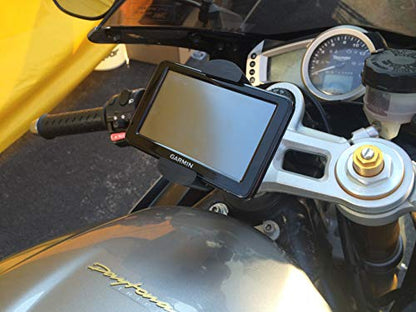 Techmount Universal Motorcycle Phone Mount Kit — Fork Stem GPS/Smartphone Holder — Fits 13-24 mm Stem — Secure Motorcycle Cellphone Mount - Made in USA