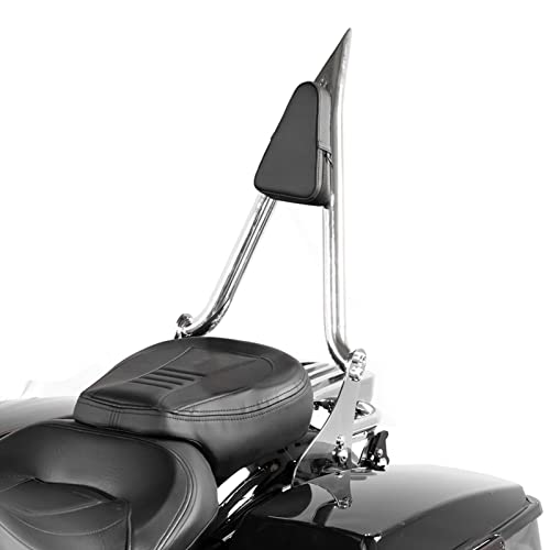 Mofun 27" Tall Passenger Backrest Sissy Bar 1.3" Fat Bar Compatible with Harley Touring Road King Street Electra Road Glide 2009-2025,Chrome - color: Chrome, size: 09-25