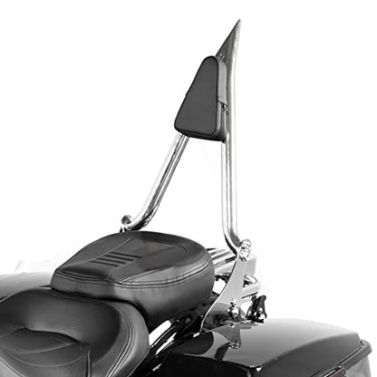 Mofun 27" Tall Passenger Backrest Sissy Bar 1.3" Fat Bar Compatible with Harley Touring Road King Street Electra Road Glide 2009-2025,Chrome - color: Chrome, size: 09-25