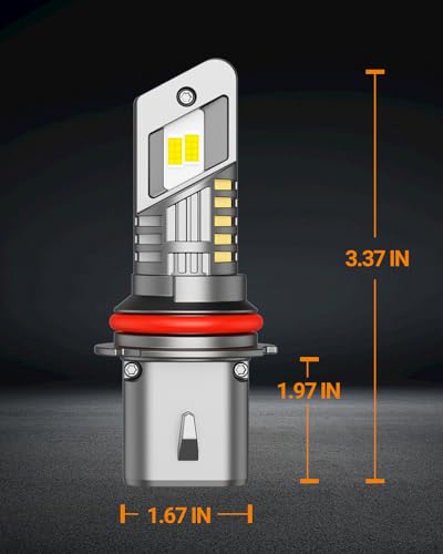 SEALIGHT 9004/HB1 Bulbs Hi/Low Beam, 900% Super Brighter, 1:1 Size Fog Bulbs, 6500K Cool White, 60000Hrs Long Service Life with Cooling Fan, 3MIN Play and Plug, Pack of 2 - size: 9004/HB1