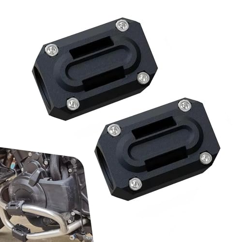 2 PCS Motorcycle Engine Guard Bumper Protection Block, Crash Bar Decor Slider, Anti-Scratch Drop Frame Guard, Universal for 22mm/25mm/28mm Diameter Engine Bar (Black)