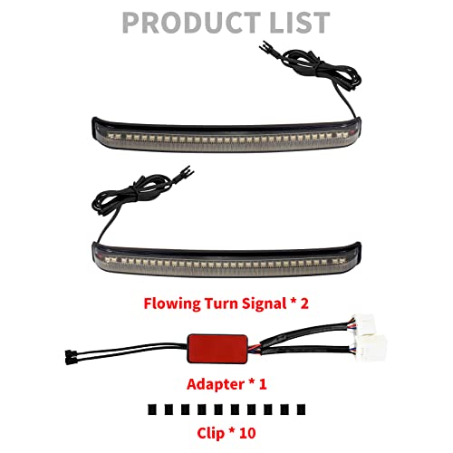 LED Saddlebag Tail Light with Running Brake Light and Sequential Turn Signal Lamp Fit for Harley Touring Street Glide Road King Road Glide Electra Glide Ultra Limited 2008-2013 (Smoked Lens) - color: 2008-2013 Smoke