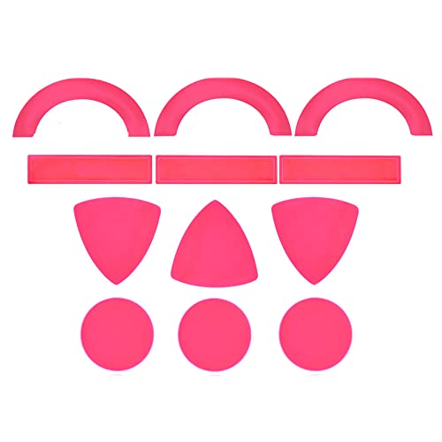 Customizable Reflective Helmet Strips - Reflective Tape Stickers for Hardhats Safety - Waterproof High Visibility Stickers 12pc - color: Pink Mix