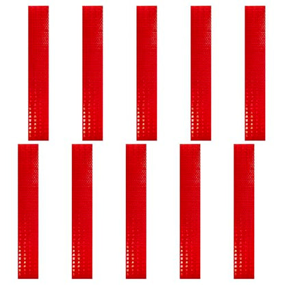 Flexible Crystal Lattice Reflective Tape 2" x 11.8" -10 Pcs Waterproof Outdoor Safety Warning Tape Conspicuity Strong Adhesive Reflector for Bike, Motorcycle, Safety Bollard