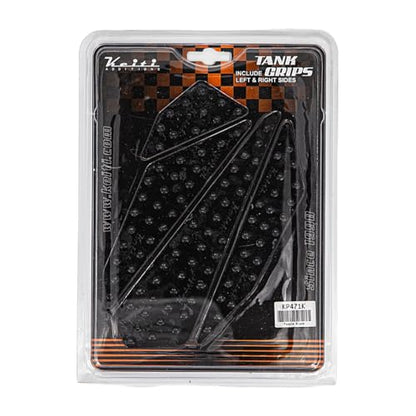 Keiti Motorcycle Fuel Tank Grip Knee Pad, Self-adhesive Protector (Black KP471K) - color: Black KP471K