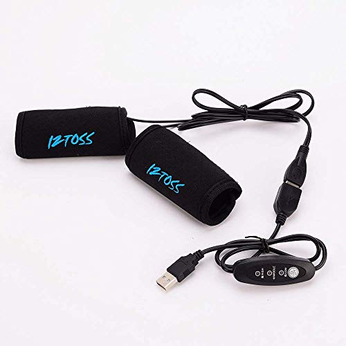 Winter Motorcycle ATV Scooter USB Heated Grips Handlebar 7/8"-11/5"(22-30mm) Warmer Sleeves with Switch to Control Temperature