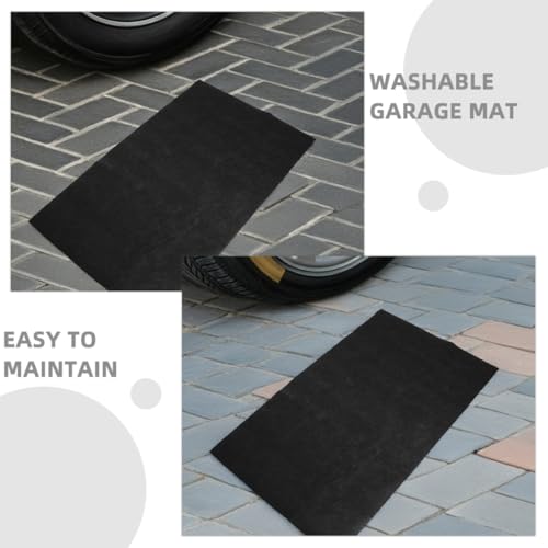 GLEAVI Washable Garage Mat for Oil Leaks Spill Resistant Rubber Backing Absorbent Floor Pad for Car Repair and Maintenance Drip Mat for Auto and Motorcycle Use