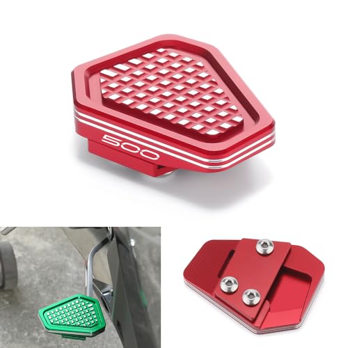 Modeer Motorcycle Widening Foot Brake Pedal Extension Compatible with Z500 2024 2025 Enlarge Anti-Slip Peg Extender Plate z 500 Accessories (red) - color: red, size: Z500