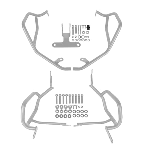 Highway Crash Bar Engine Guard Bumper Protector Replacement for Yamaha Tenere700 Tenere 700 2025 2026 Upper and Lower Motorcycle Steel Frame Falling Protector Bars (Upper and Lower) - size: Upper and Lower