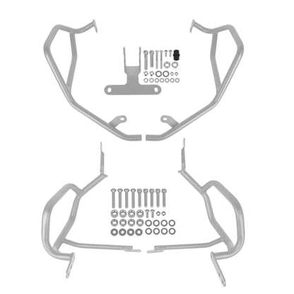 Highway Crash Bar Engine Guard Bumper Protector Replacement for Yamaha Tenere700 Tenere 700 2025 2026 Upper and Lower Motorcycle Steel Frame Falling Protector Bars (Upper and Lower) - size: Upper and Lower