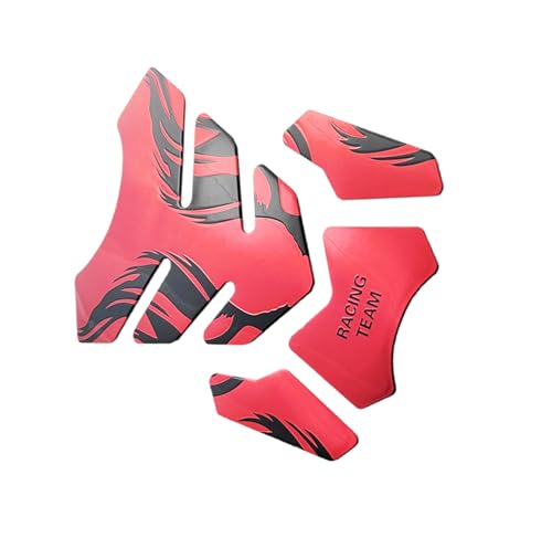 Motocycle Gas Tank Decal Motocycle Gas Tank Protector Pad Self-Adhesive Fishbone Sticker Red - color: Red