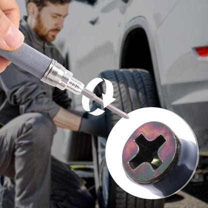 40 Pcs Tire Repair Rubber Nail Kit, Screws in Tire Plugs, Spiral Puncture Vaccum Tires Kits, Self Service Screw Plug Fast Tool for Auto, Motorcycle, Bike (Black, Large) - color: 40 Pcs, Large