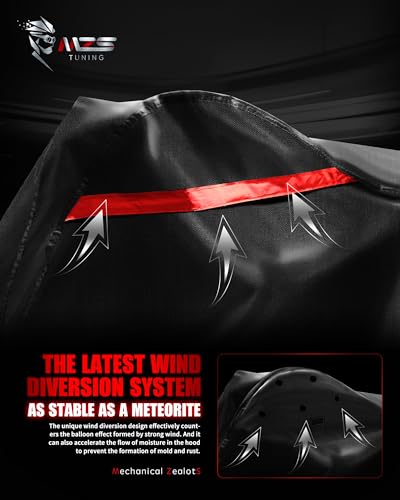 MZS Trike Motorcyle Cover Waterproof Compatible with Freewheeler Tri Glide Ultra Street Road Glide 3 CVO, 3 Wheel Vehicle Covers Sun Rain All Weather Outdoor Protection Storage - size: 110 inch Trike