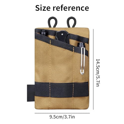 EDC Storage Pouch, Anti-Lost Outdoor Tactical EDC Kit Multi-Function EDC Tool Pouch - color: Khaki