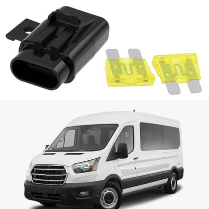 2 Sets 2 Pin 20A Fuse Connection Socket Kit Suitable for Passenger Cars Motorcycles Ships - size: 20A