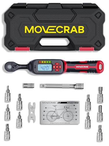 Bike Digital Torque Wrench 1/4" Drive 15-Piece Kit | 1.5-30 N.m / 1-22 Ft.lb Torque Range for MTB & Cycling Maintenance - size: 1/4" 15pcs-Bike 1.5-30N.m/1-22Ft.lb