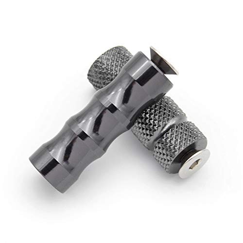 PROCNC 6mm Motorcycle Knurled Shifter Peg Anti-Skid Gear Shift Brake Lever Foot Pegs Pedal Hole Footrests Footpeg Rearsets For Suzuki Yamaha Kawasaki Bmw (Grey) - color: gray