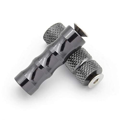 PROCNC 6mm Motorcycle Knurled Shifter Peg Anti-Skid Gear Shift Brake Lever Foot Pegs Pedal Hole Footrests Footpeg Rearsets For Suzuki Yamaha Kawasaki Bmw (Grey) - color: gray