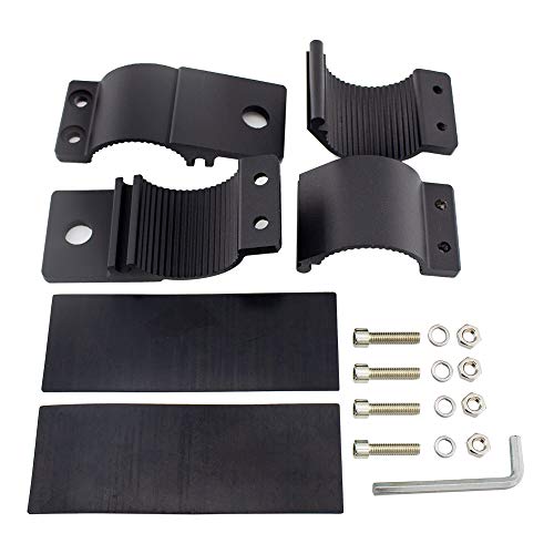 Universal 1.6Inch Tube Clamp Mounting Bracket for Bull Bar Roof Rack Roll Cage - Adjustable 40-42mm (1.57-1.65inch) Kit for LED Square/Round Offroad Lights & Light Bars - size: Approx 40-42MM (1.57-1.65Inch)