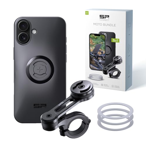 SP CONNECT Moto Bundle II | SPC+ | Compatible with iPhone 16 Plus | Motorcycle Phone Mount | Holder for Harley Davidson & More | Phone Mount for Motorcycle Handlebars | Cell Phone Holder - style: für iPhone 16 Plus