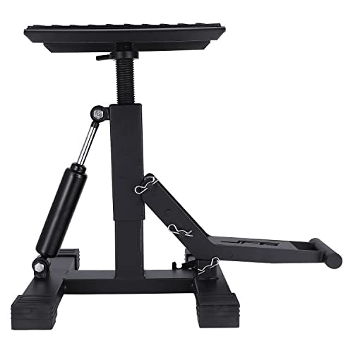Dirt Bike Stand Motorcycle Lift Jack 1000 Lbs Capacity Height Adjustable Engine Hoist Stand Hydraulic Lift for Dirt Pit Bike ATV Repair Maintainance Heavy Duty