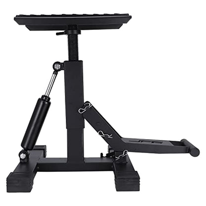 Dirt Bike Stand Motorcycle Lift Jack 1000 Lbs Capacity Height Adjustable Engine Hoist Stand Hydraulic Lift for Dirt Pit Bike ATV Repair Maintainance Heavy Duty