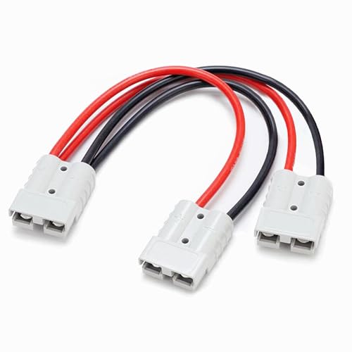 1 to 2 Anderson Connector Anderson Plug Connector Cable Quick Connect Jumper Cables Electric Forklift Charging Plug10AWG 50CM,for Trailer,Truck,Forklift Truck.（1-2ADS） - size: Anderson-Anderson 1-2 50cm