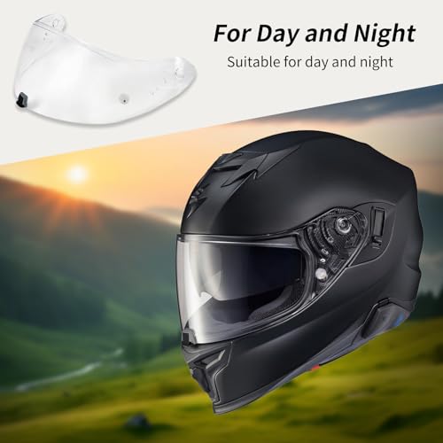 T520 Visor Full Face Helmet Shield Compatible with T520/ ST1400/ R1 Air Motorcycle Replacement Accessories (Clear) - color: Clear
