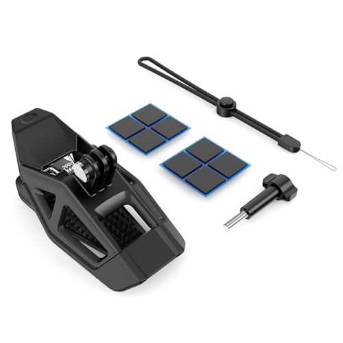 Magnetic Motorcycle Helmet Chin Mount for DJI Osmo Action 5 Pro, Quick Release Action Camera Holder, No-Glue Clamp Clip for GoPro Hero 13 12 11, Insta360 Ace Pro 2/X4, POV Riding