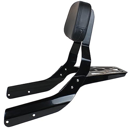 YHMOTO Passenger Sissybar Backrest with Luggage Rack Fits for Honda VTX 1300 1800 N/R/S Models 2002-2008 (Black) - size: Black