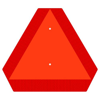 Ignixia Slow Moving Vehicle Sign, Rust free Aluminium Slow Moving Vehicle Triangle signs, 14”x 16” Inches Orange base with Reflective border, SMV Sign for Golf Cart, UTV, safety signs