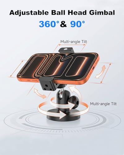 Magnetic Phone Holder for Motorcycle Gas Tank[Anti-Scratch]Strong Magnet Motorcycle Phone Mount for Harley Davidson, Indian Motorcycle, Kawasaki, Honda, Yamaha, BMW Motorrad, Fit iPhone 17 16